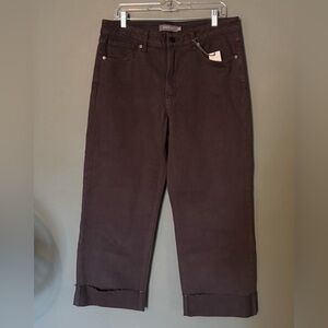 NWT Just USA Dark Gray Cuffed Jeans, size 14